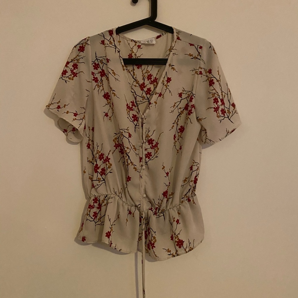 Cherry Blossom print Flowy top